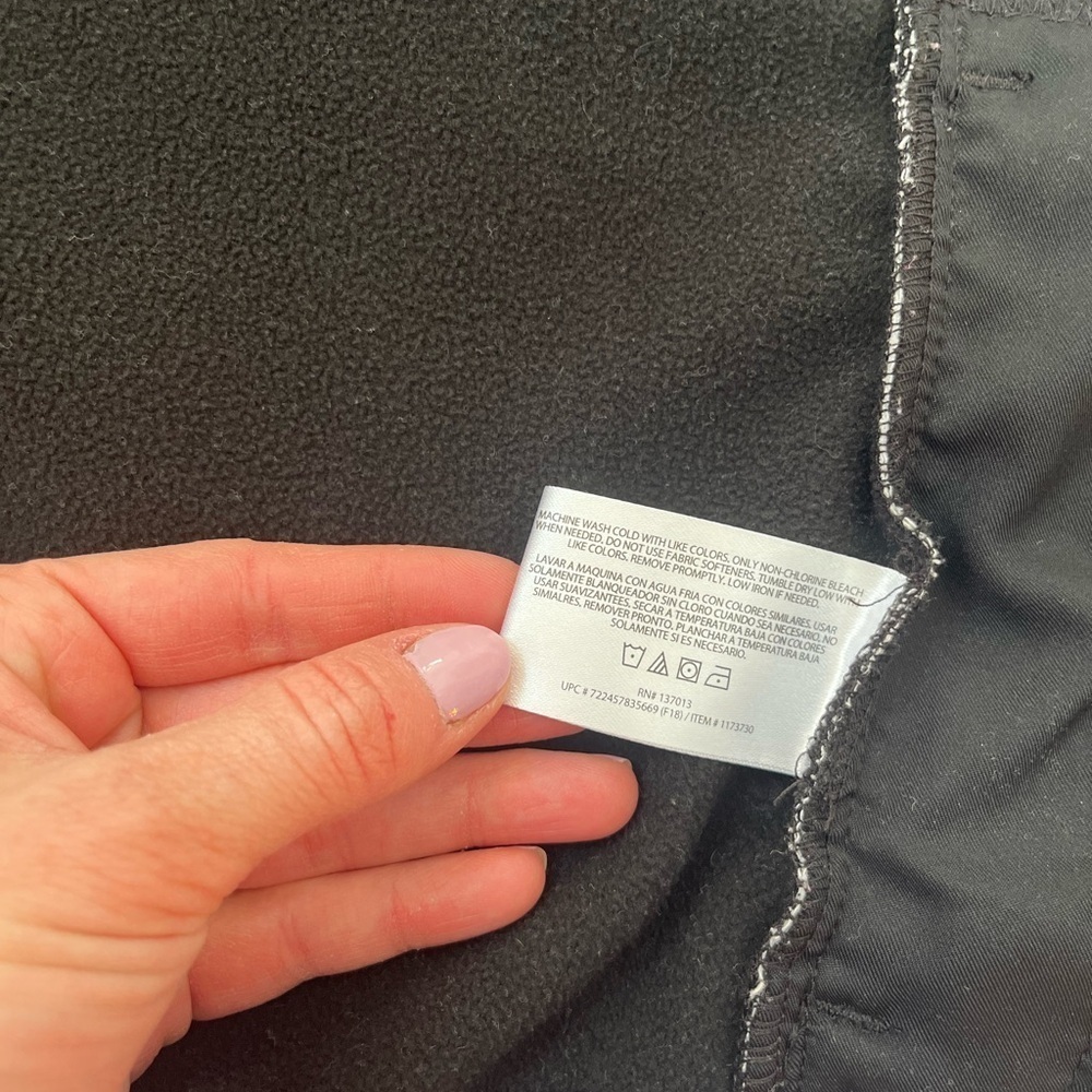 Orvis Plaid Fleece lined Shacket Button Down Top Flannel Black and White medium - Picture 12 of 16